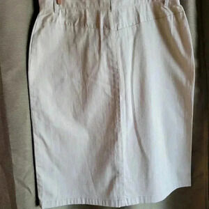 0ptimun Nostalgia Beige with White Stripe Pencil  Skirt size 10